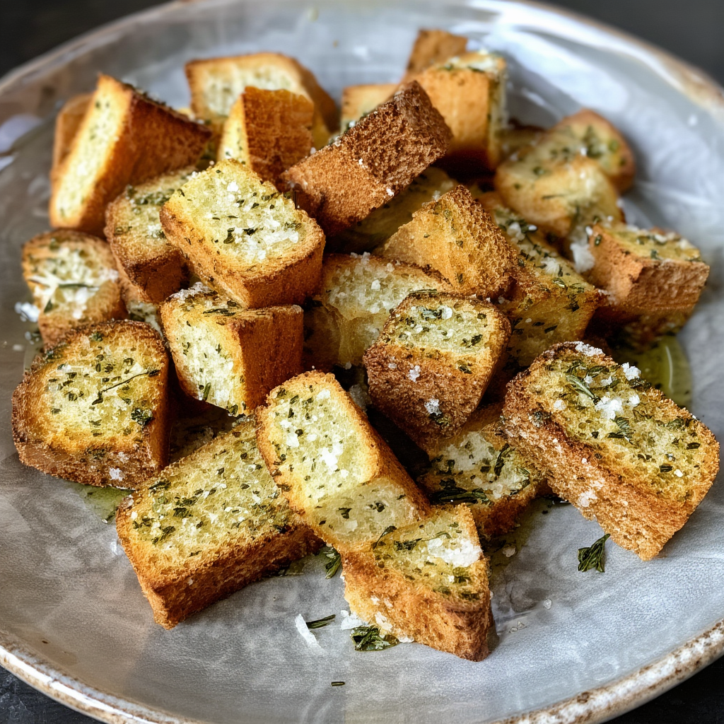 Krispiga Parmesankrutonger