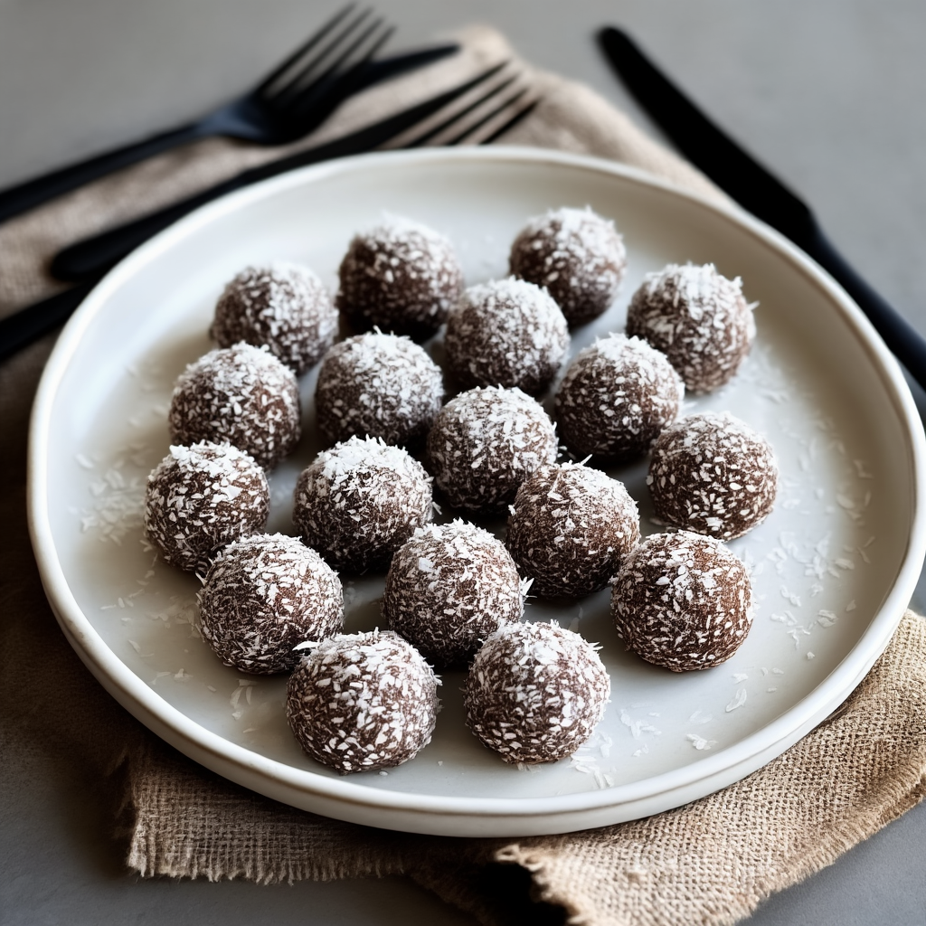 Lyxiga Chokladbollar med Riven Kokos