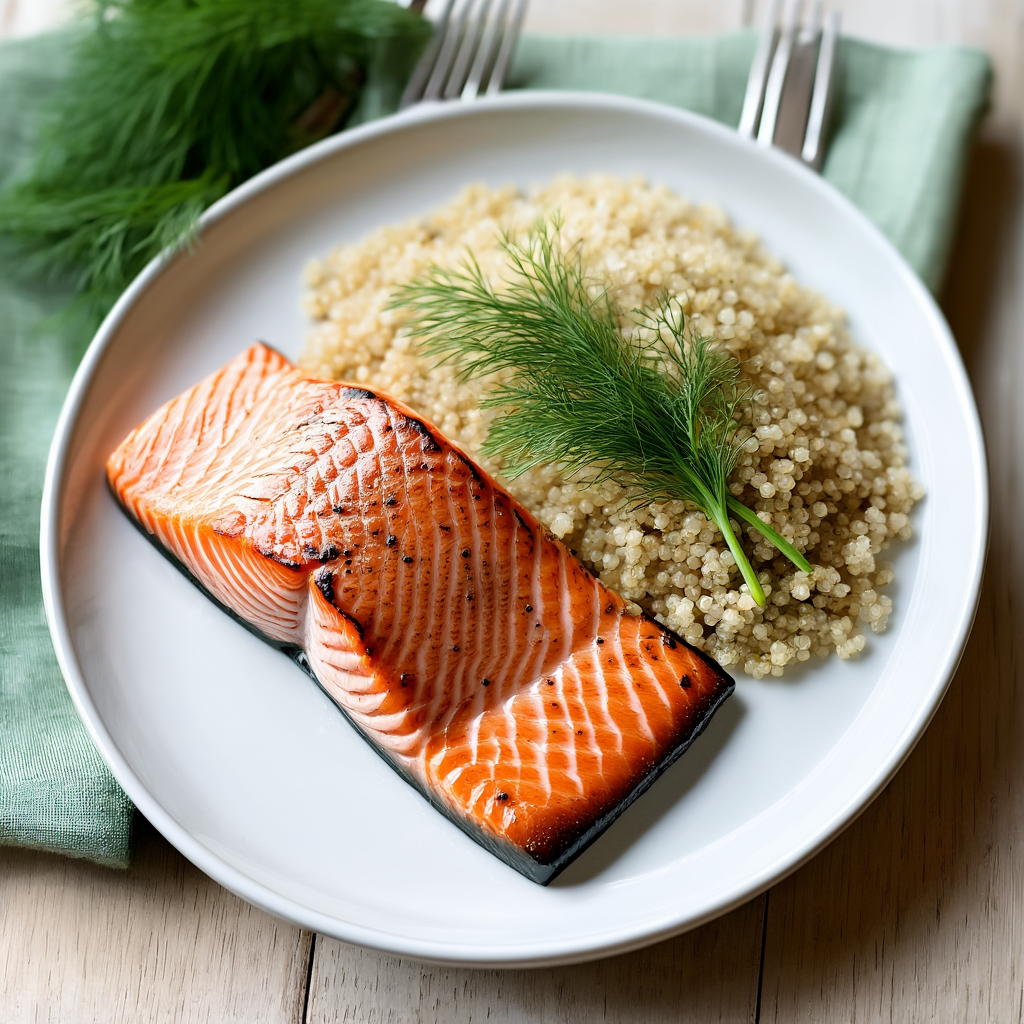 Grillad Lax med Citron & Örtquinoa