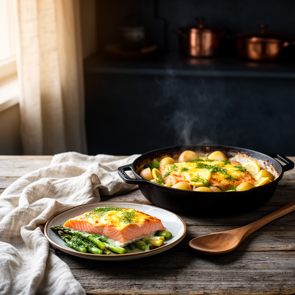 Plåtbakad Lax med Citron & Dill