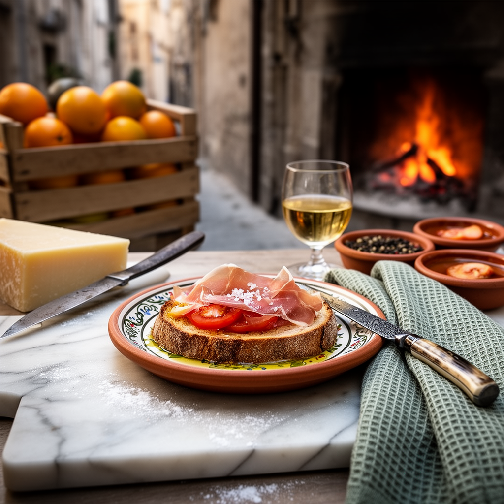 Pan con Tomate y Jamón Serrano