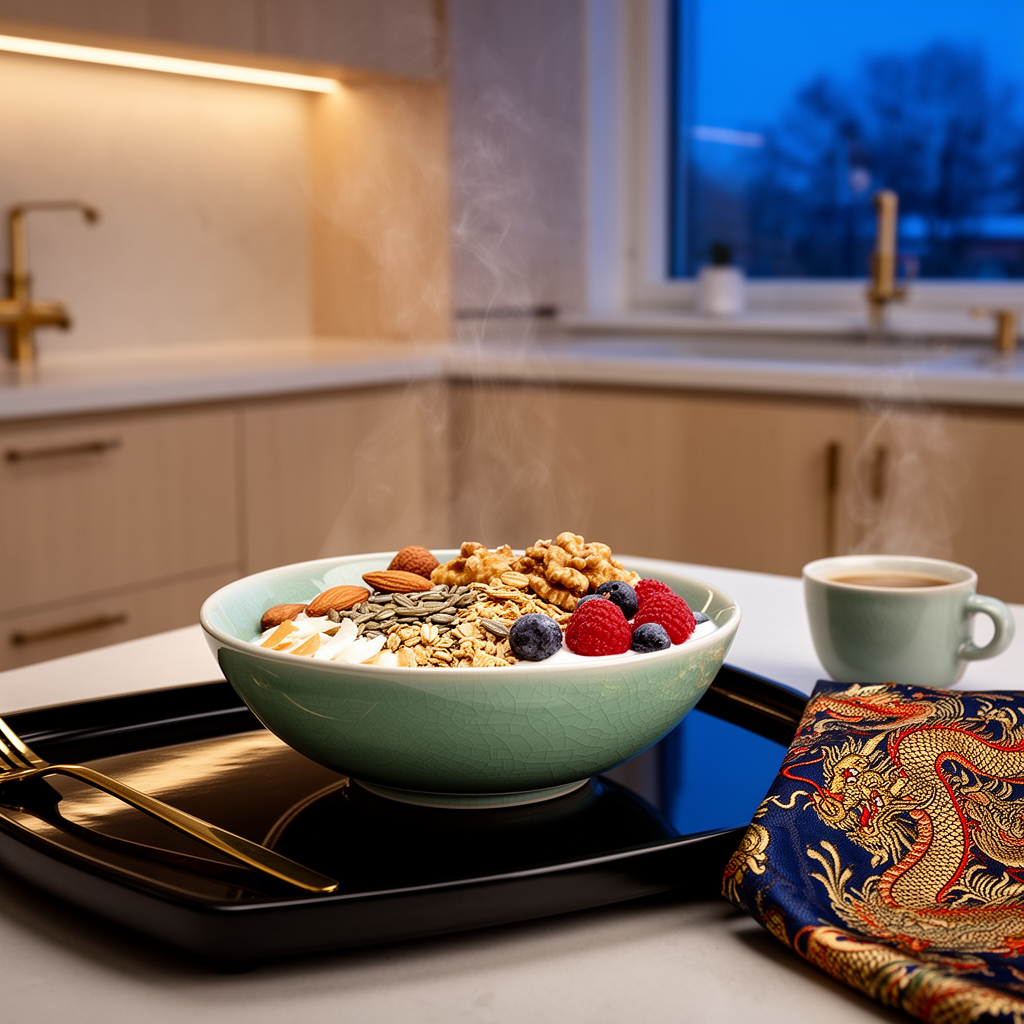 Crispy svensk müsli med rostade nötter och bär