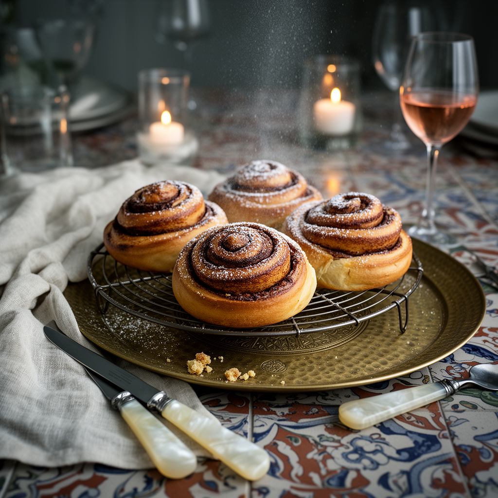 Tangzhong-kanelbullar med kardemumma