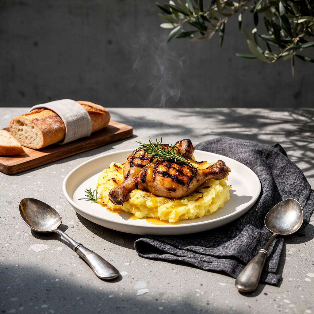 Grillad kycklingklubba med honung och rosmarin