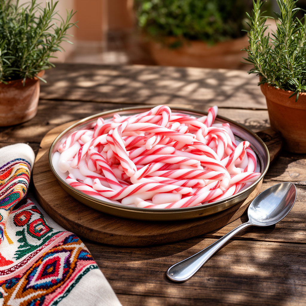 Polkagrisar med pepparmint