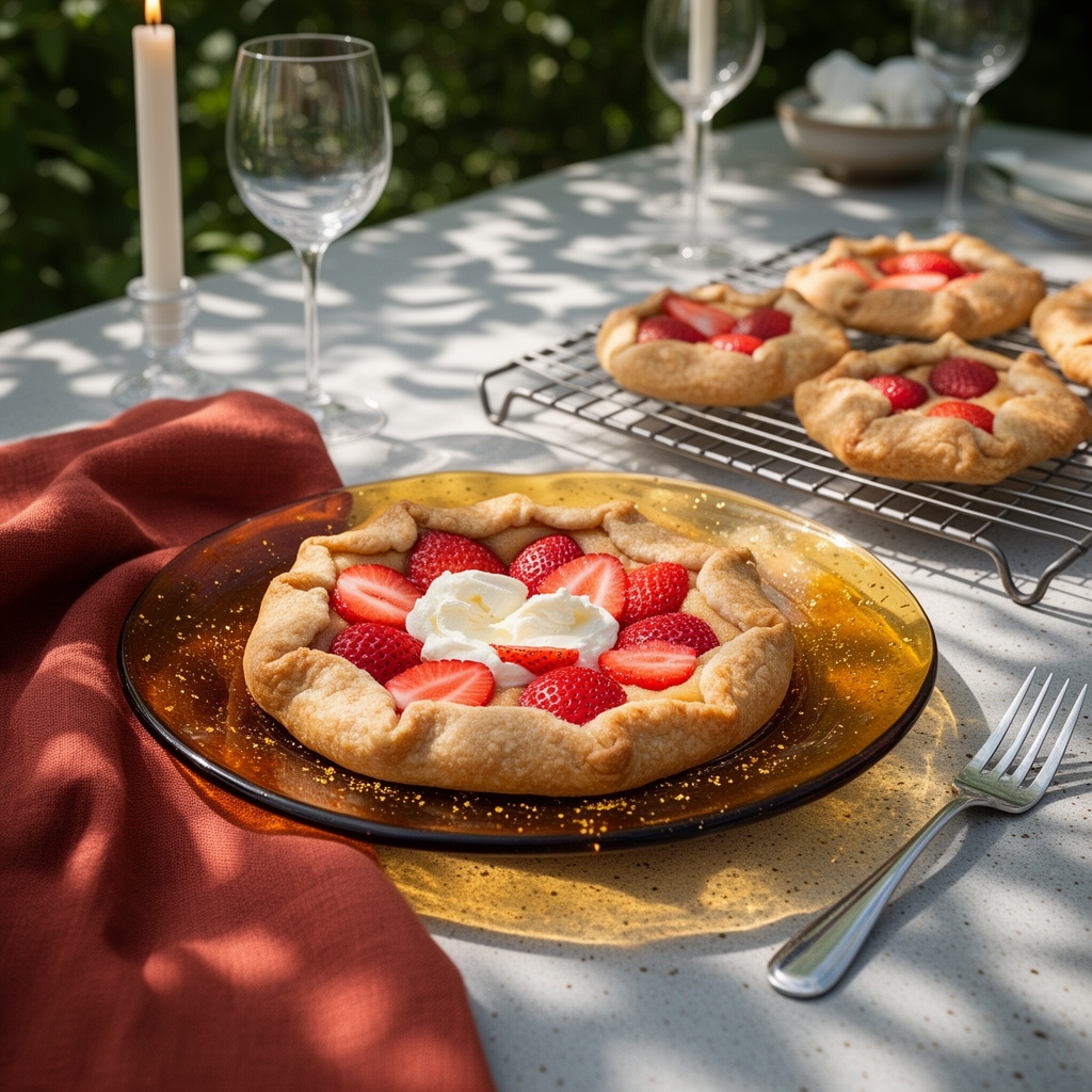 Sommarens jordgubbsgalette med mandelfrangipane
