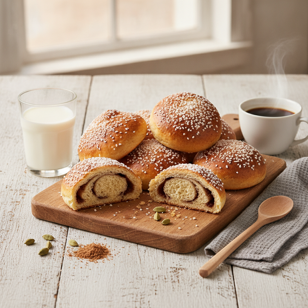 Surdegskanelbullar med kardemumma