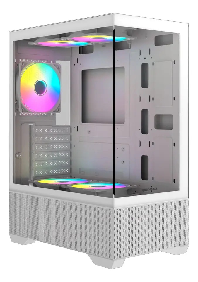 Gabinete Gamer Raidmax I802 Air Blanca 5x Ventiladores Frgb