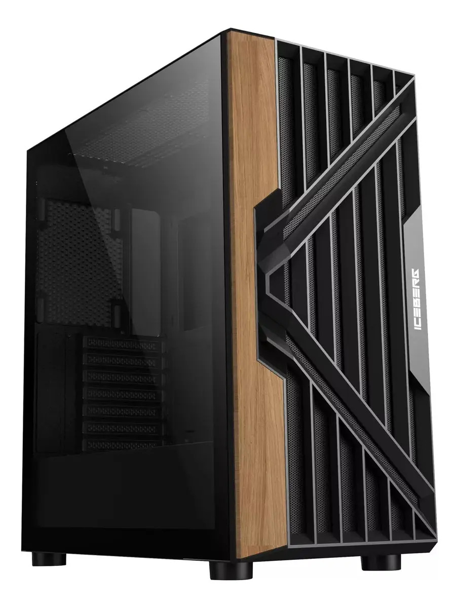 Gabinete Gamer Iceberg Wood Vector 6 Ventiladores Argb Eatx