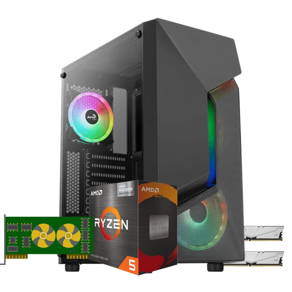 Ryzen 4600G DDR4 16GB 500GB Scape ARGB RGB