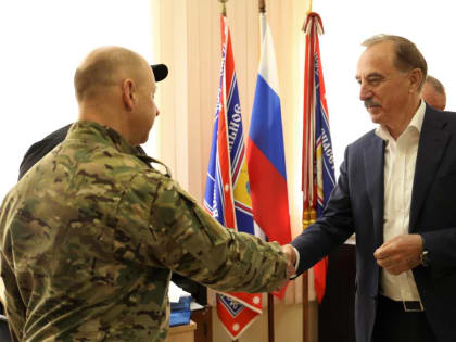 Владимир Ружицкий обсудил с атаманом работу Хуторского Казачьего общества Люберец