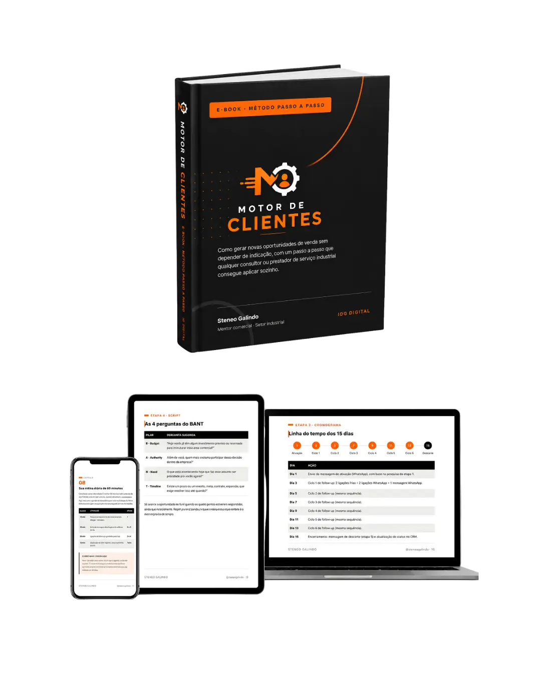 Mockup do produto Motor de Clientes
