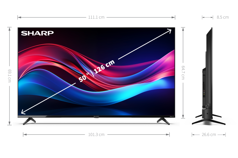ワンピなど最旬ア！ 4K 50″ Ultra UK Consumer Sharp - 50GJ4725K | TV Roku SHARP HD その他