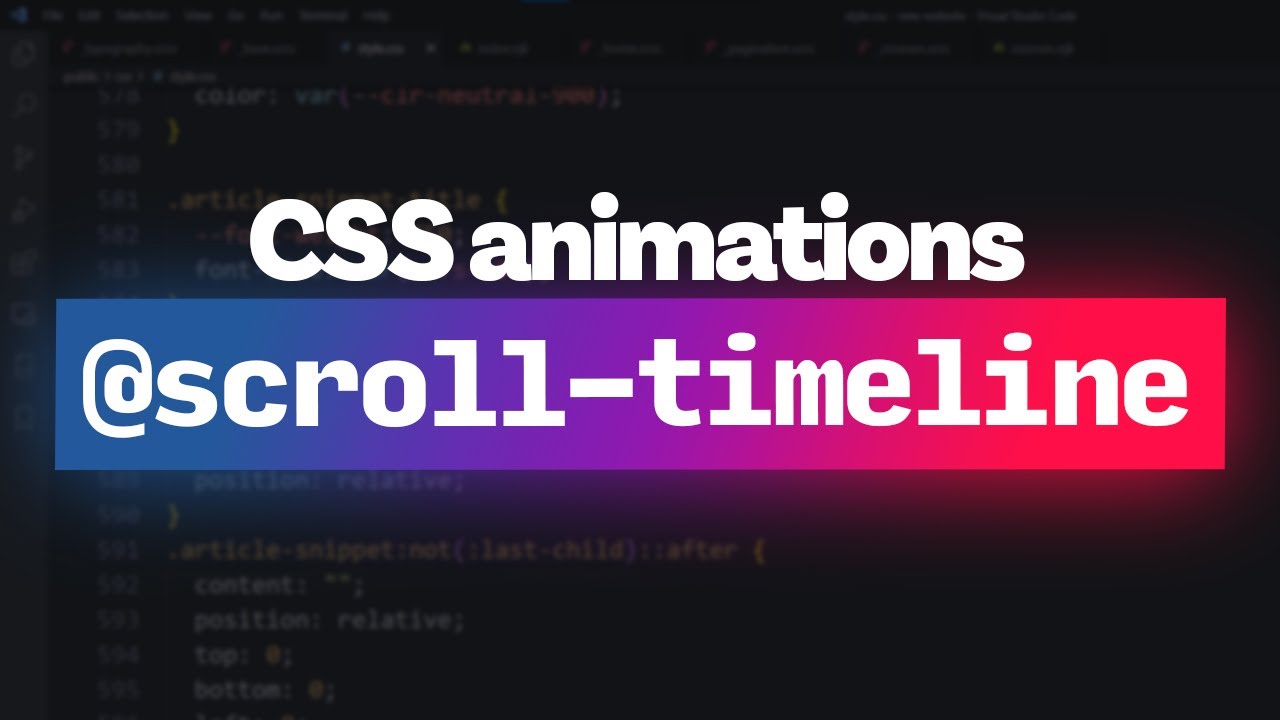 CSS animations with @scroll-timeline