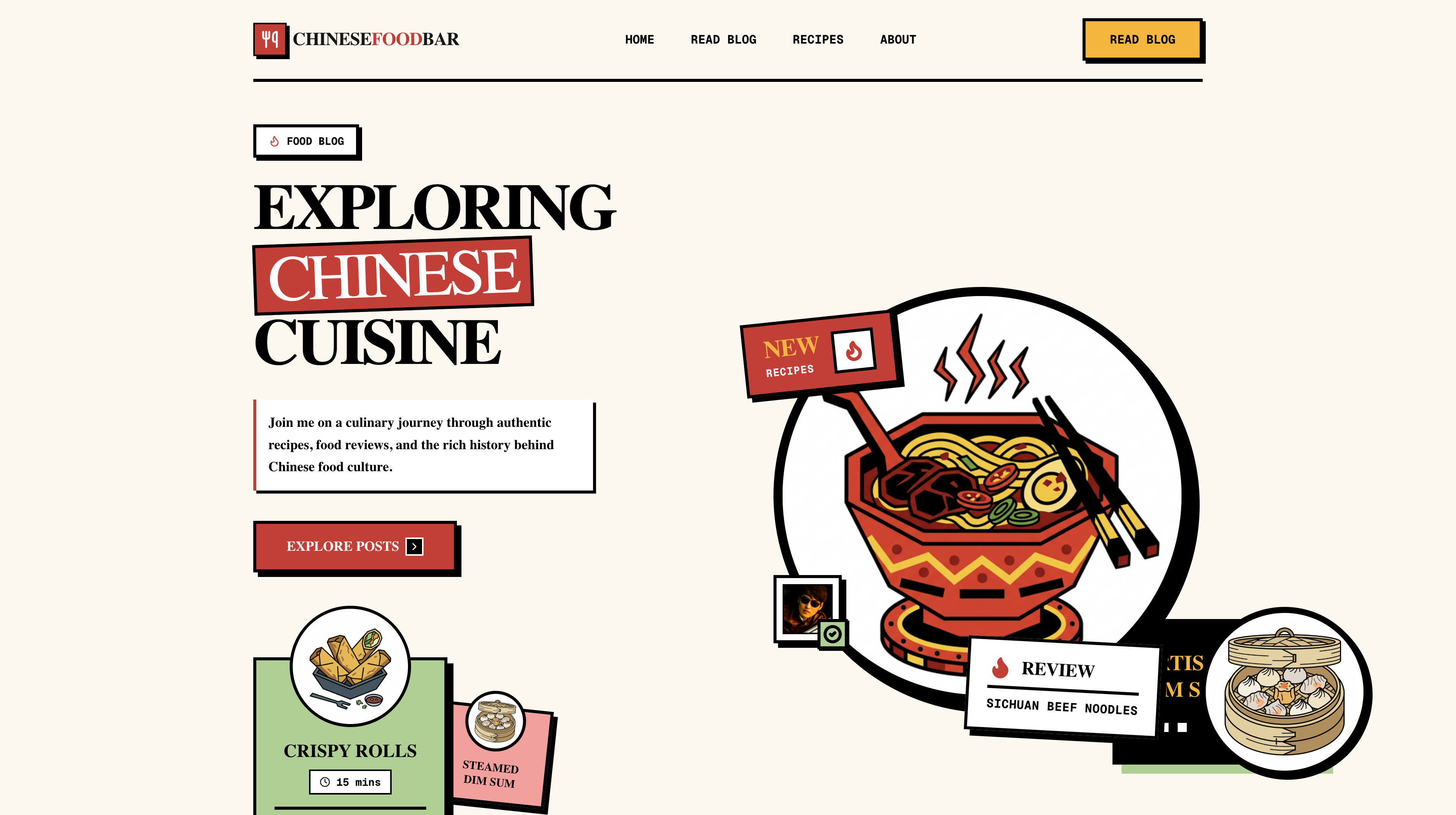 Chinese Food Bar Blog & Content Website