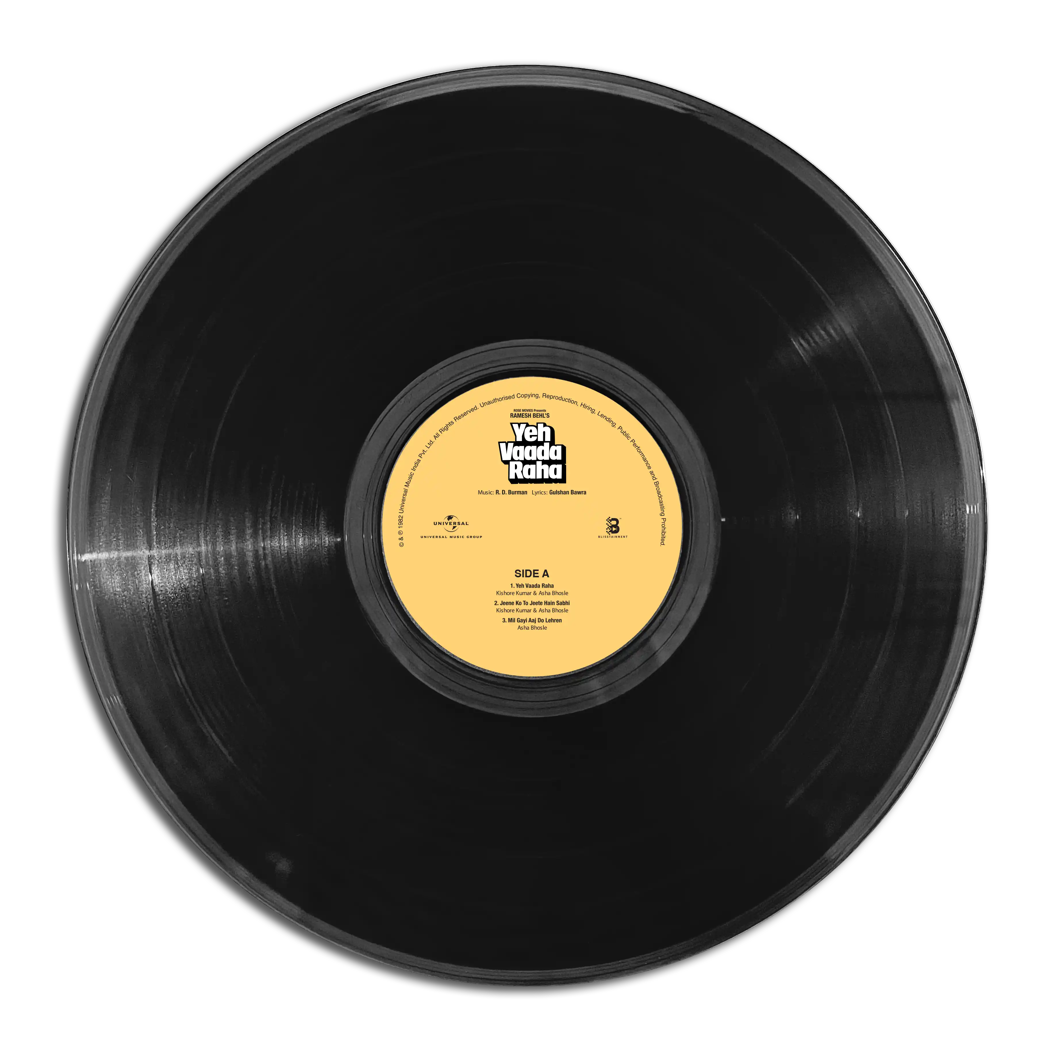 YEH VAADA RAHA - VINYL RECORD - thumbnail 3