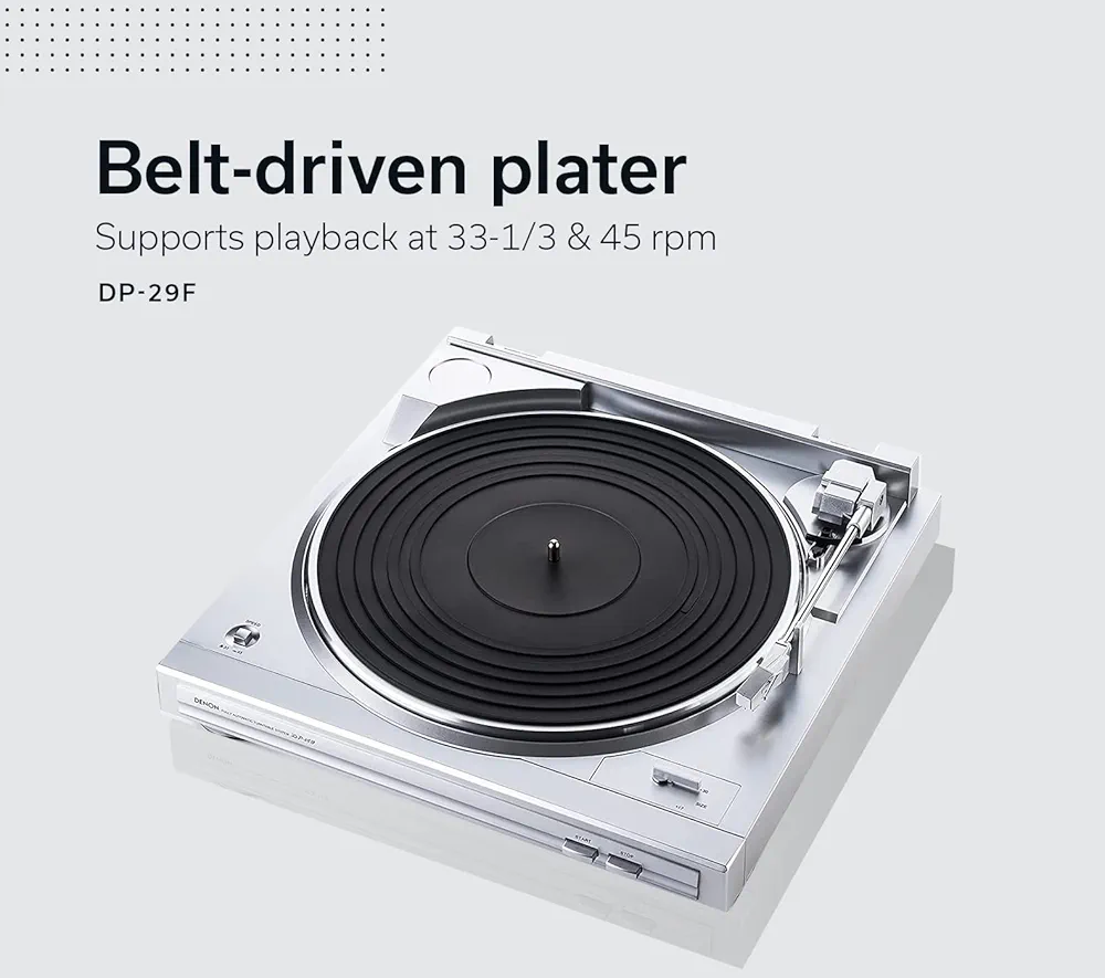DENON DP-29F TURNTABLE ( SILVER ) - thumbnail 3