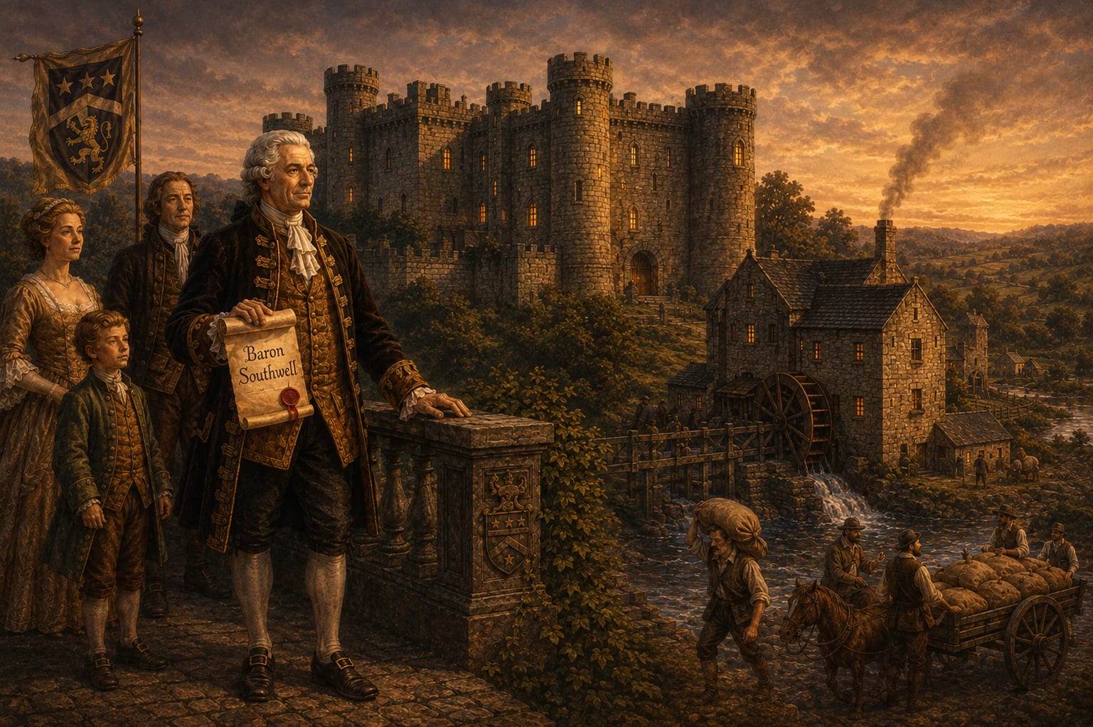 Castle Matrix timeline illustration for 1717