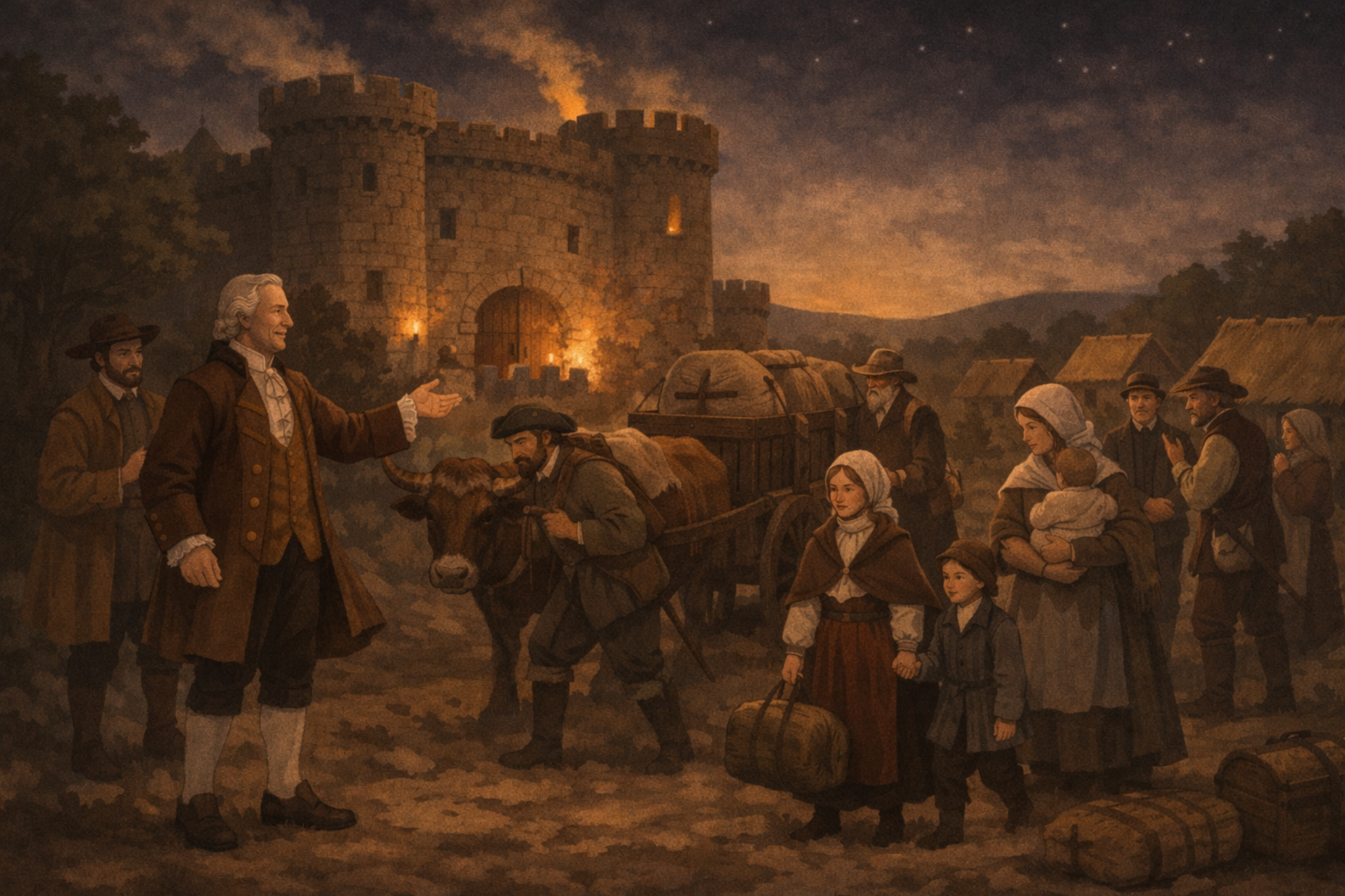 Castle Matrix timeline illustration for 1709