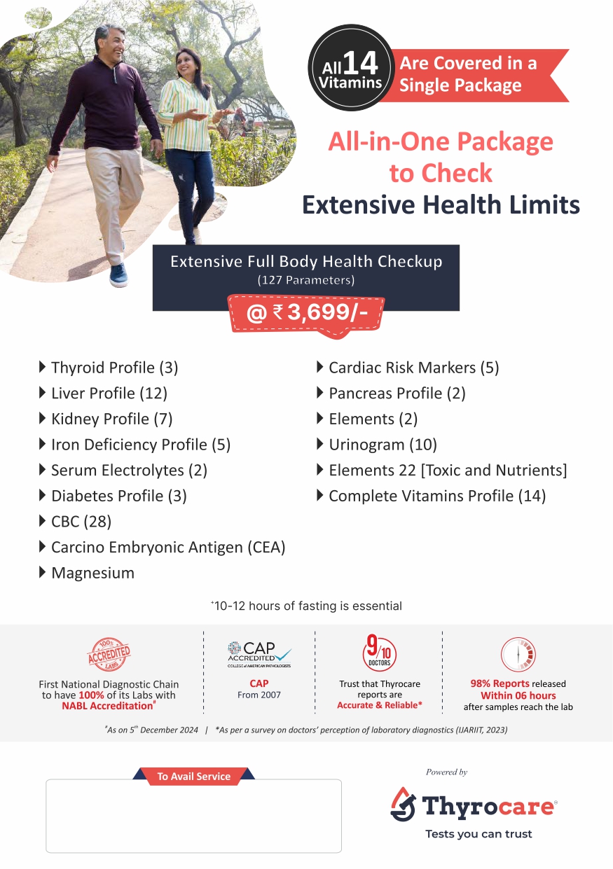EXTENSIVE FULL BODY HEALTH CHECKUP