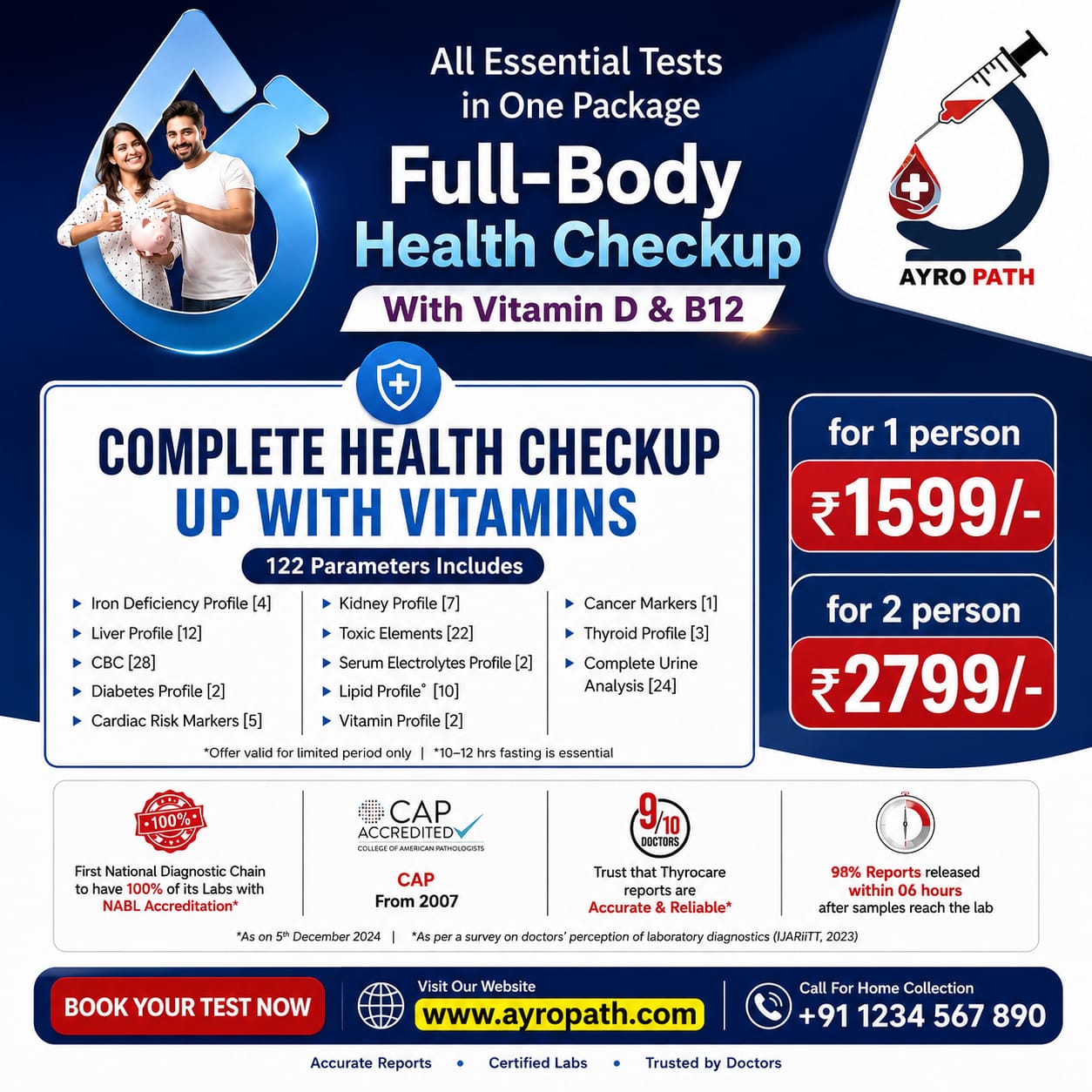 COMPLETE HEALTH CHECK WITH VITAMINS