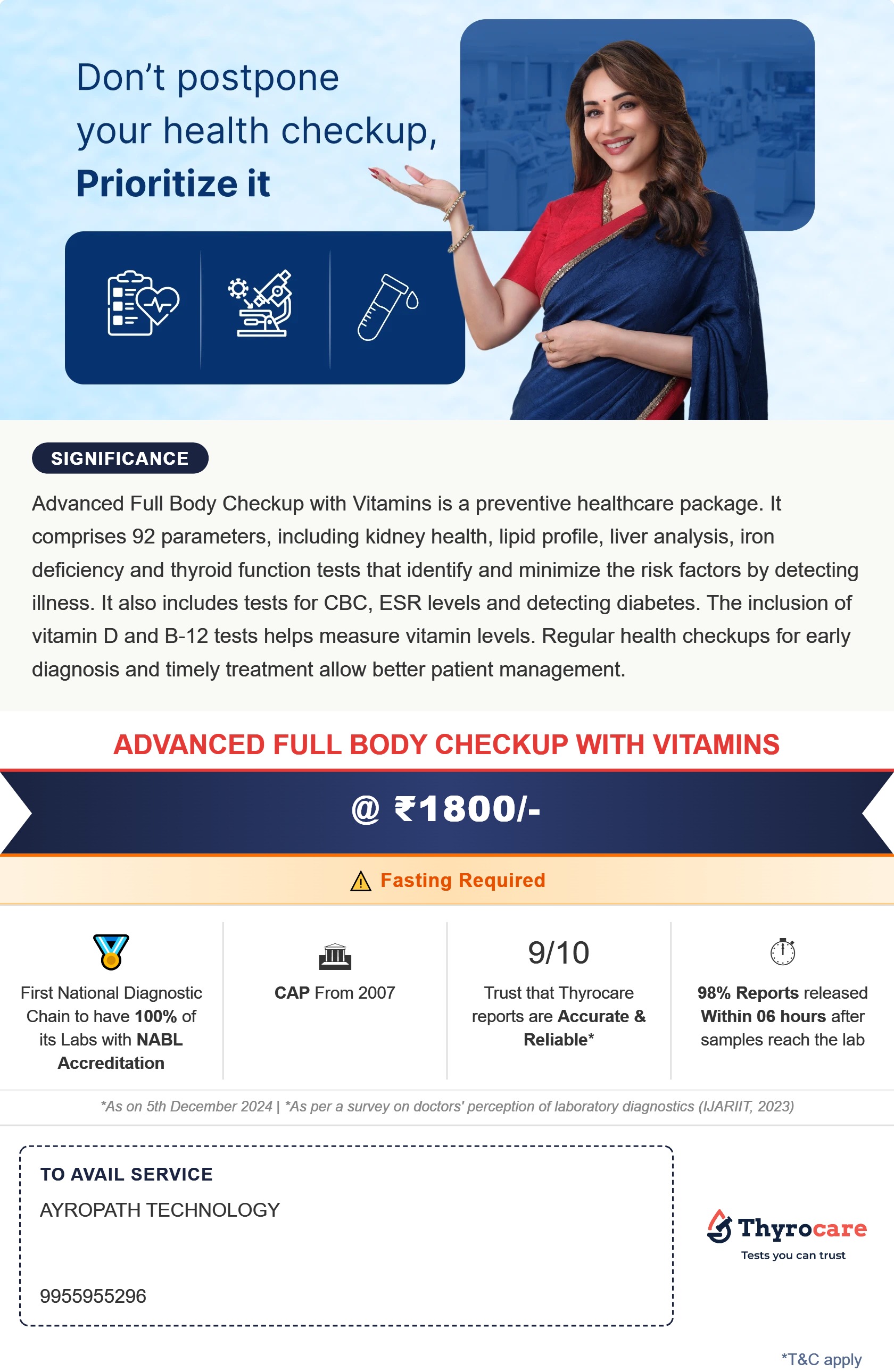ADVANCED FULL BODY CHECKUP WITH VITAMINS