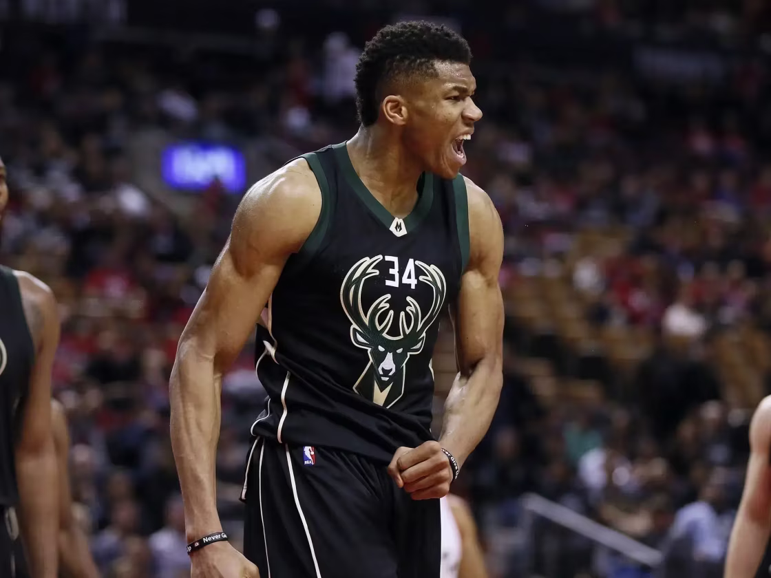 Giannis Antetokounmpo, a basketball player.