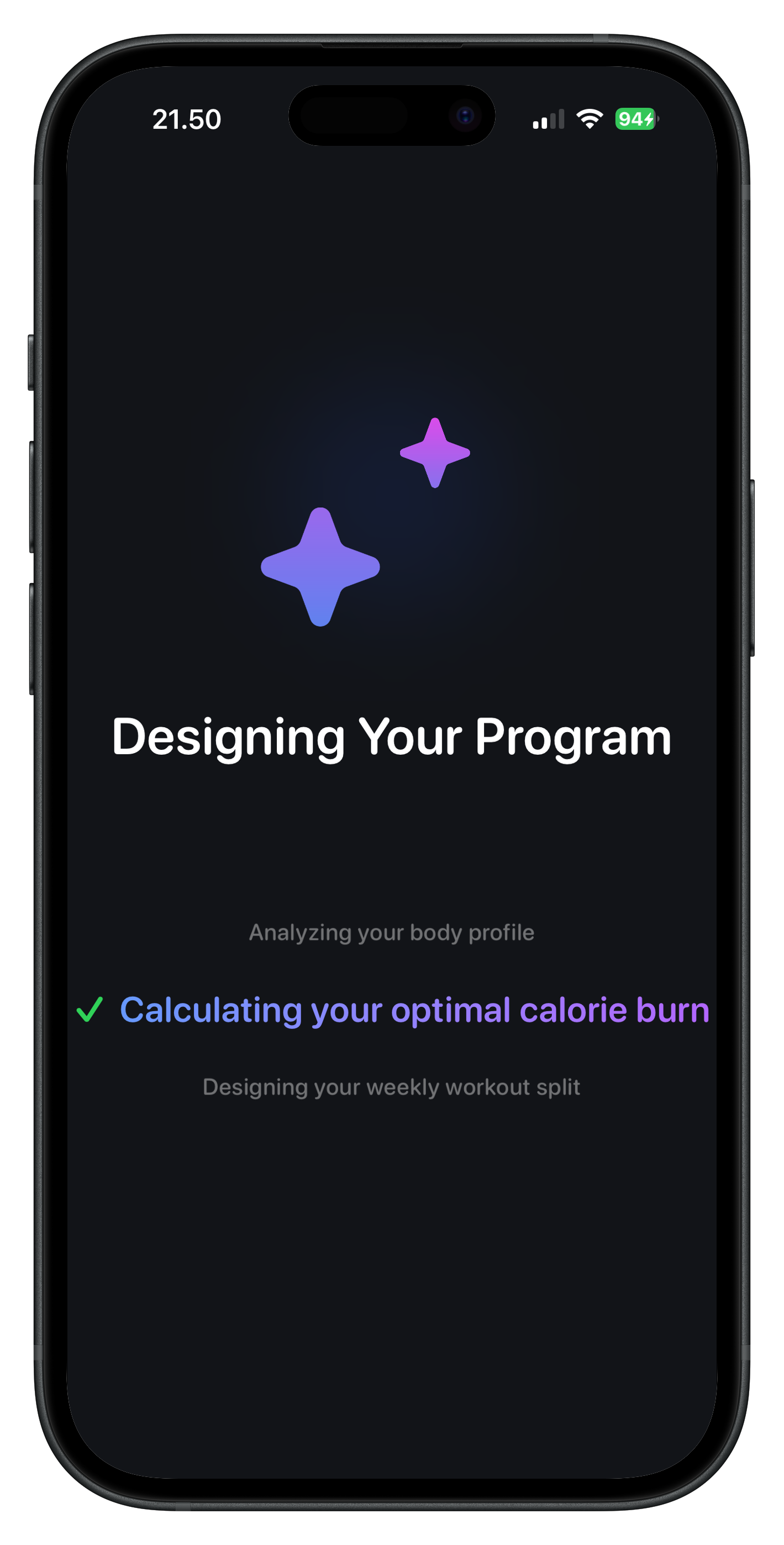 Gemini designing the weekly program