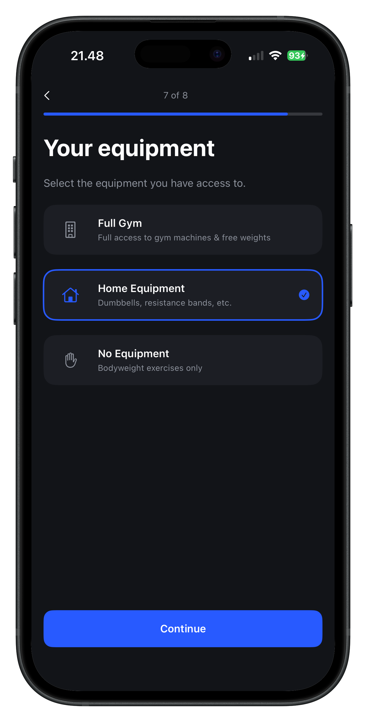 Onboarding — equipment access