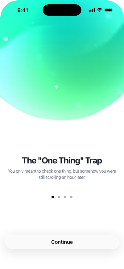 Onboarding — The One Thing Trap