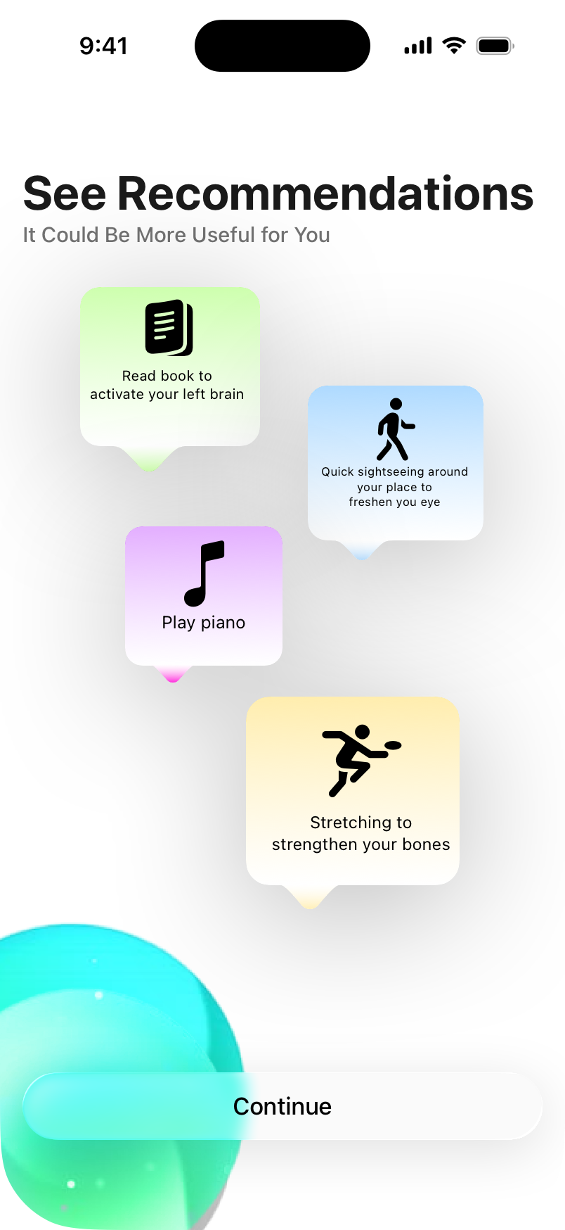 See recommendations — alternative activities