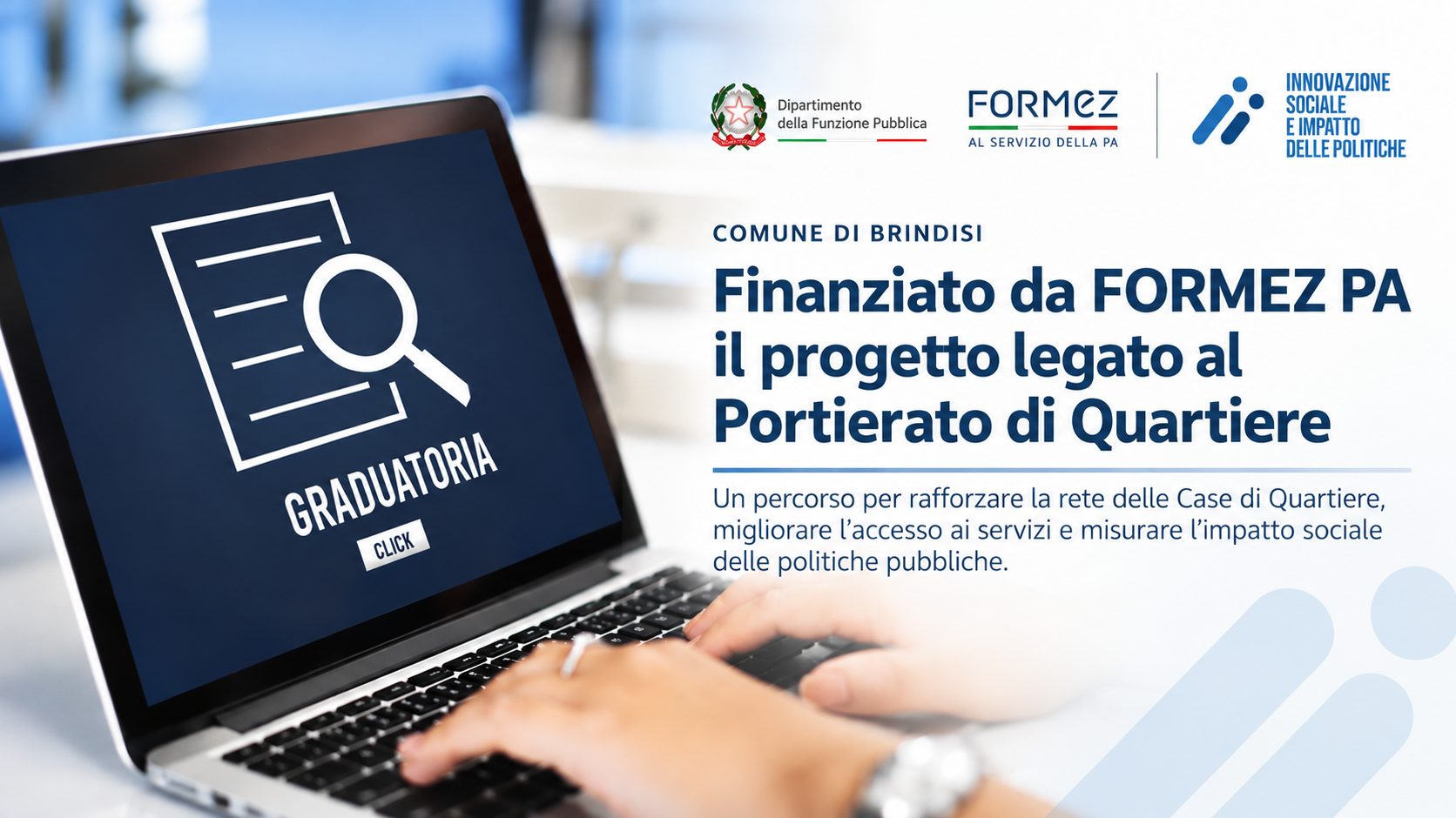 Portierato di Quartiere: via libera al finanziamento Formez per il Comune di Brindisi