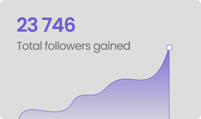 Total followers gained, image