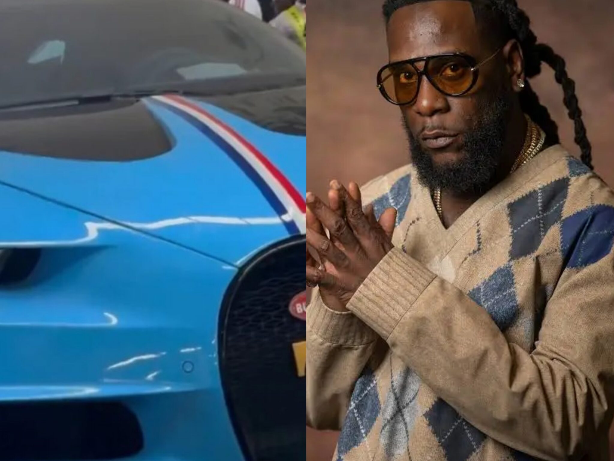 Burna Boy Takes Delivery of Customised Bugatti Chiron VXX Reportedly Worth ₦9 Billion