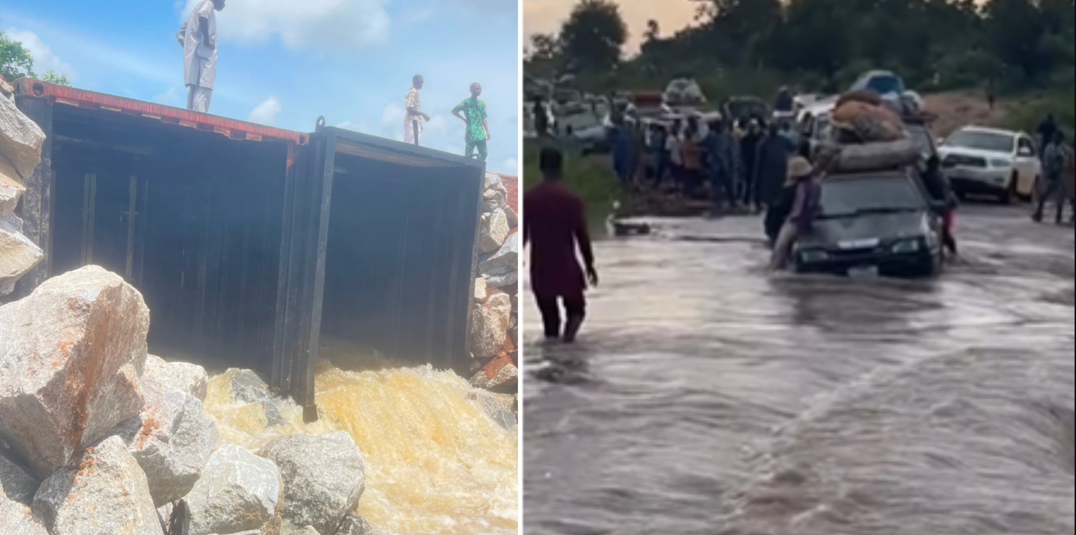 Flood Takes Over Kwara-Oyo Highway, Raises Fresh Concerns Over Container Bridge Built Under AbdulRazaq