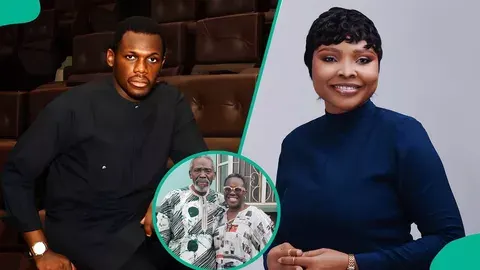 Olu Jacobs’ Son Soji and Estranged Wife’s Pose at Tribute Night Sparks Reactions