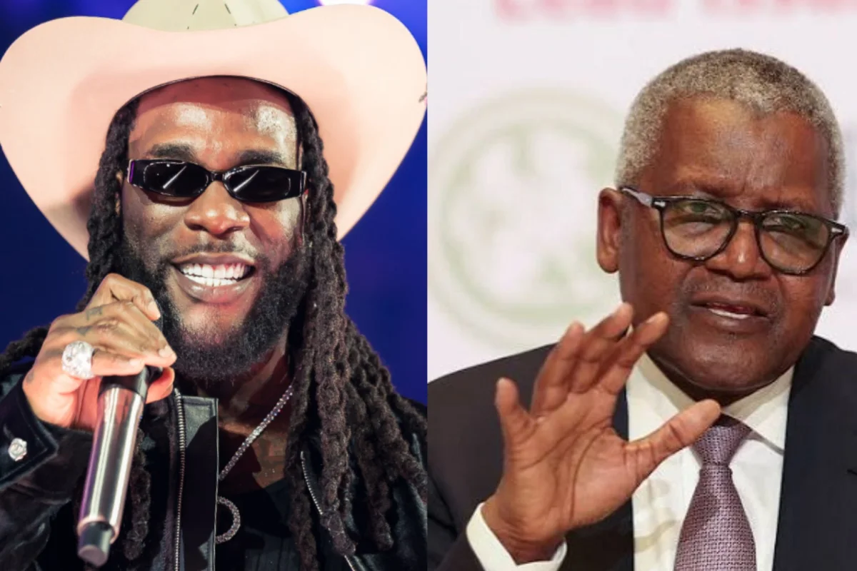 Dangote Praises Burna Boy as Nigeria’s Global Ambassador After Spotting His Billboard in Grenada