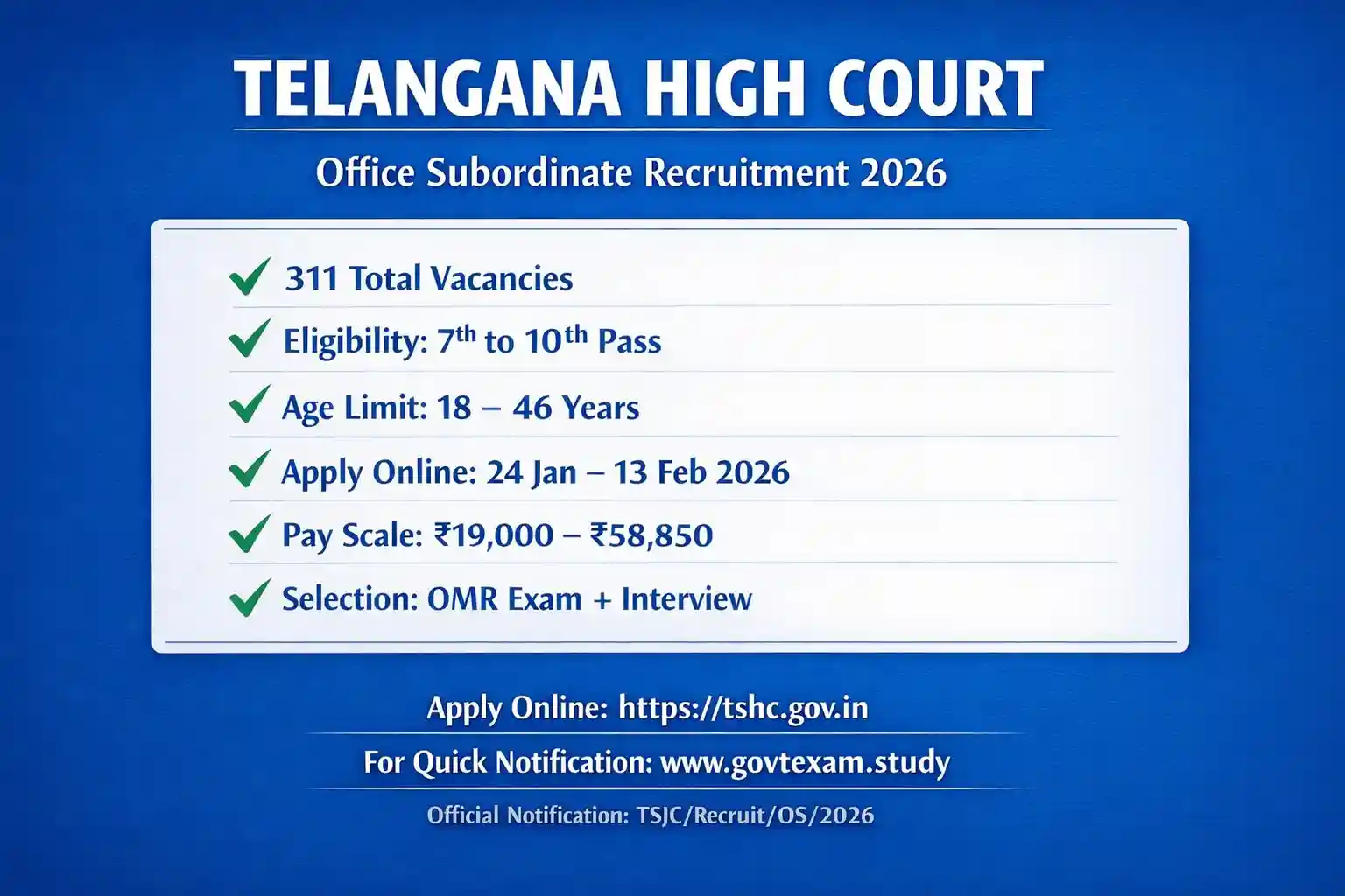 Telangana Stenographer Grade-III Recruitment 2026: 34 Posts Official Notification