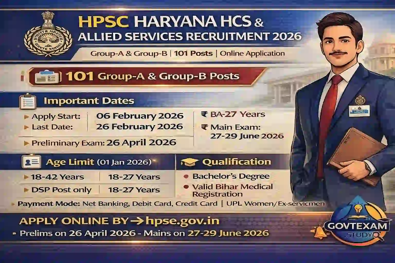 HPSC HCS Recruitment 2026: Apply Online Official Notification