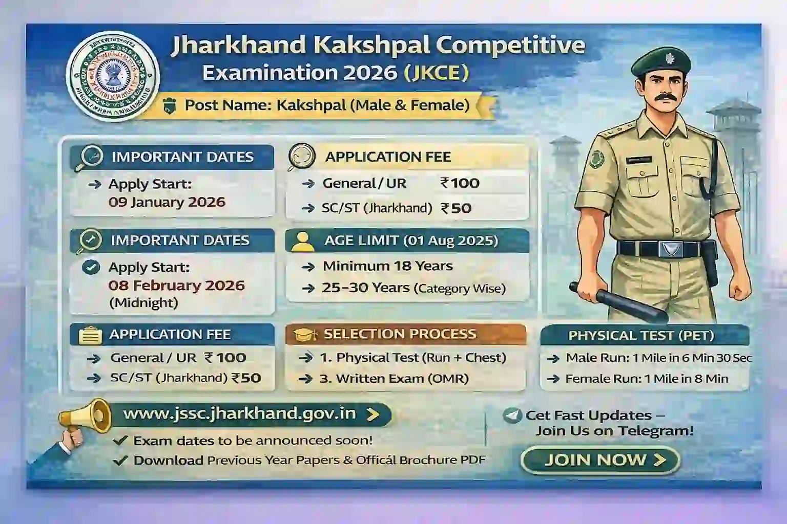 JKCE 2025: 1733 Kakshpal Vacancies, Apply by 8 Feb Official Notification