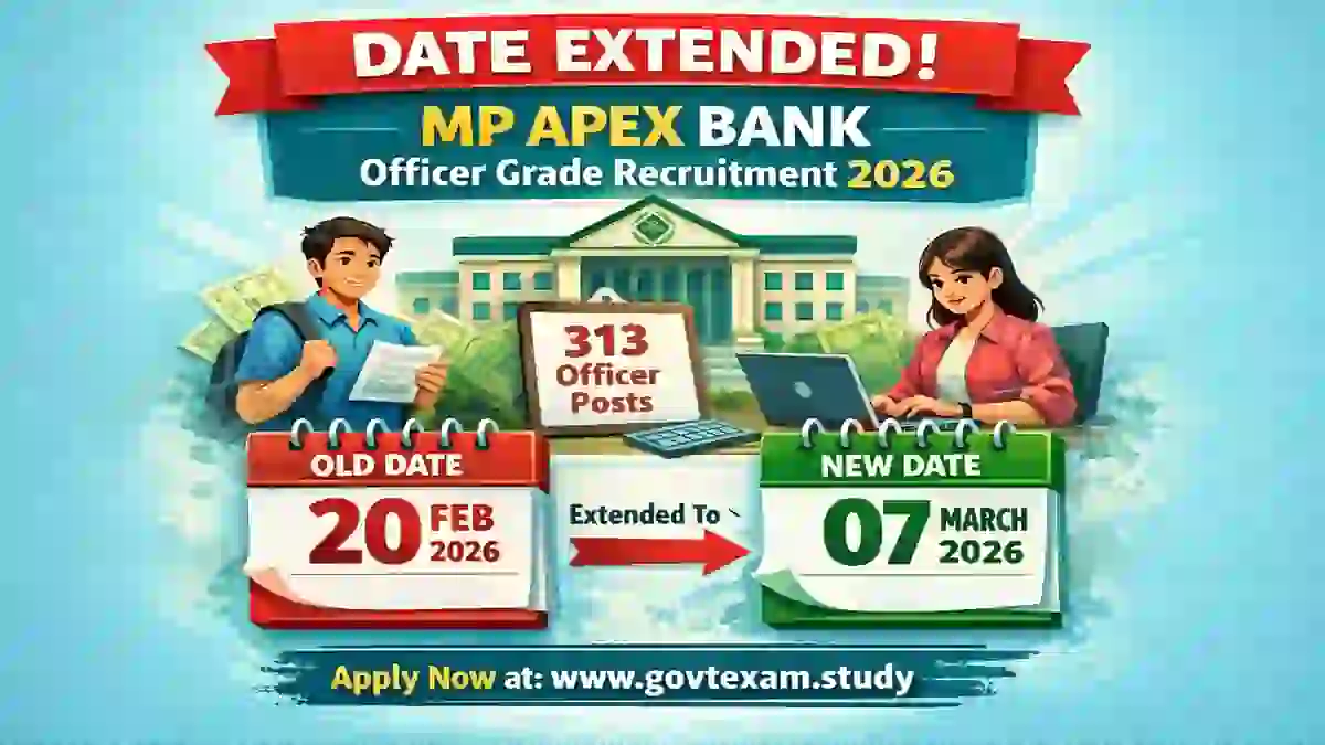 MP Apex Bank Officer Last Date Extended Official Notification