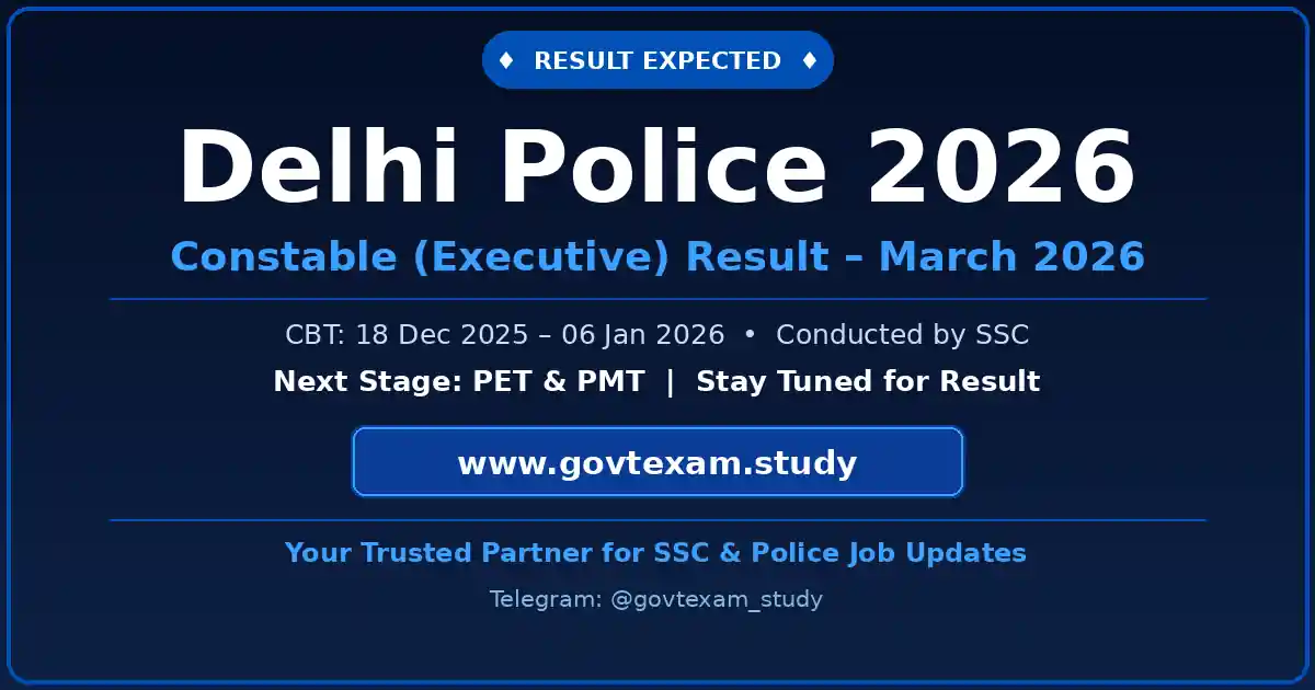 SSC Delhi Police Constable Result 2026 PDF download