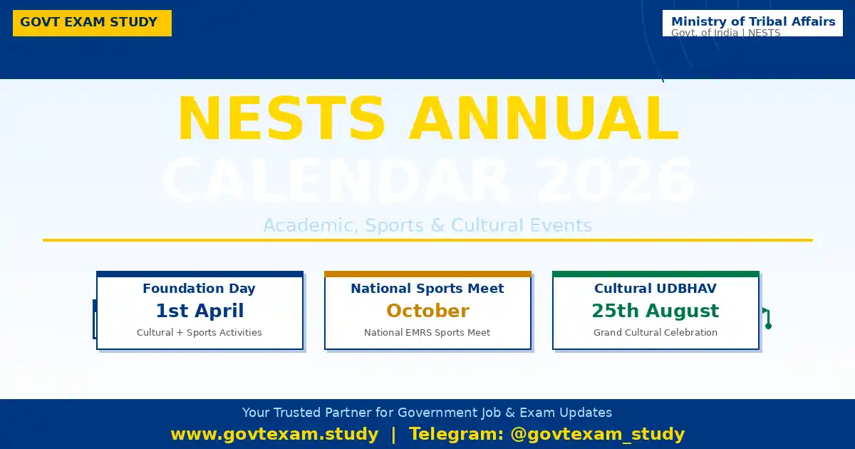 NESTS Annual Calendar 2026 Out: Download PDF Schedule Official Notification