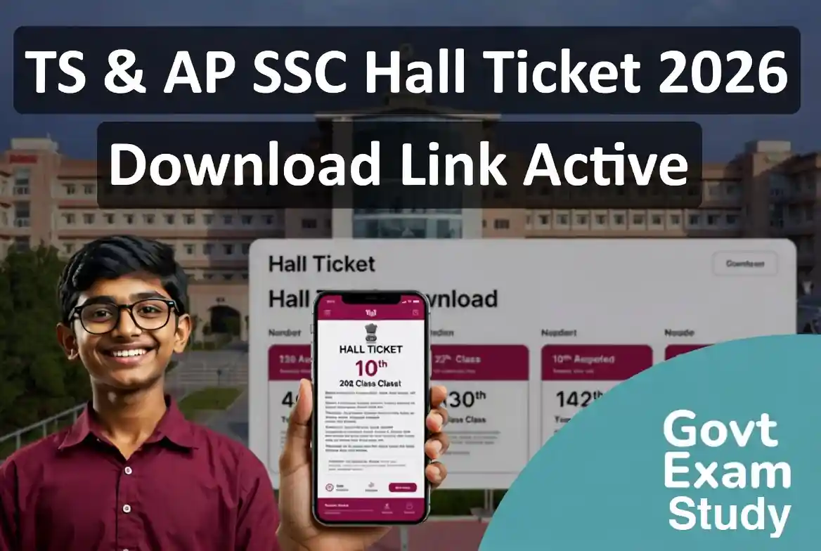 TS SSC Hall Ticket 2026 Out - Download 10th Class Hall Ticket Official Notification