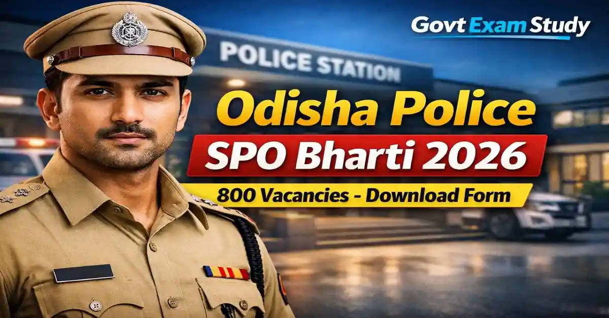 Odisha Police SPO Recruitment 2026 - Apply for 800 Posts Official Notification