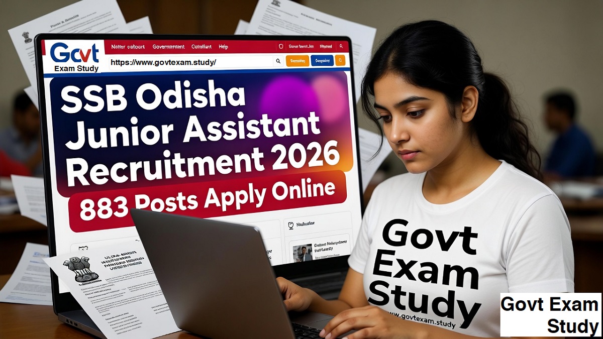 SSB Odisha Junior Assistant Recruitment 2026 apply online 883 vacancy Odisha govt job