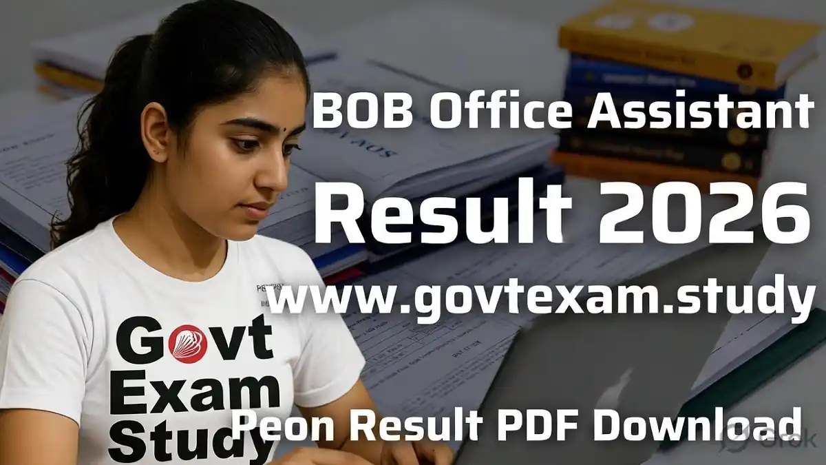 bob office assistant result 2026 pdf download bank of baroda peon result 2026