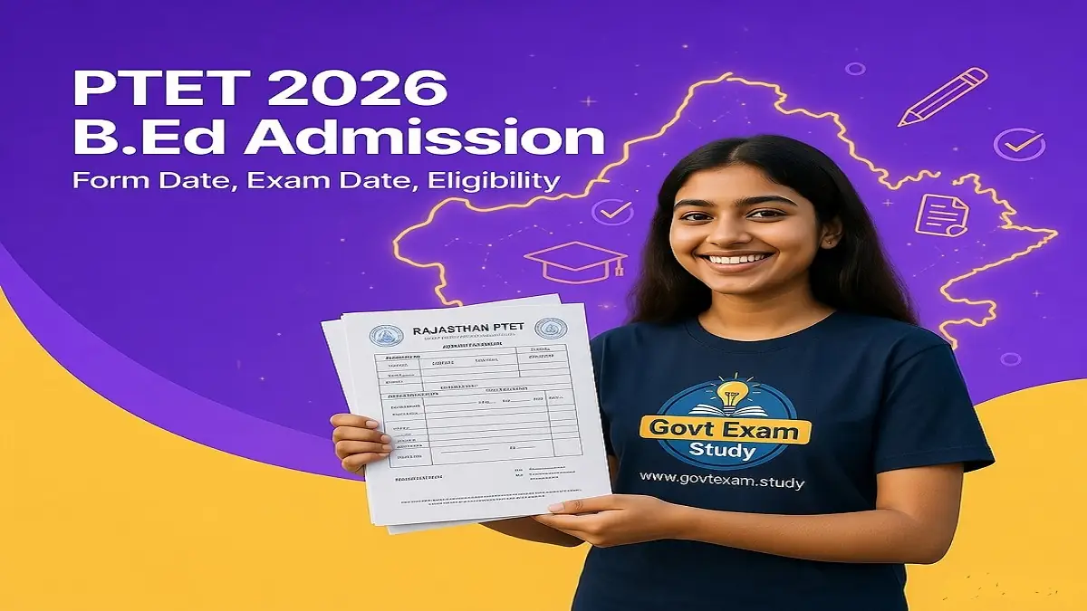 Rajasthan PTET 2026 form date VMOU BEd admission exam date eligibility syllabus
