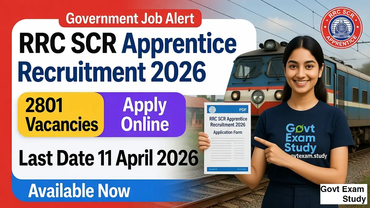 RRC SCR Apprentice Recruitment 2026 apply online for 2801 railway apprentice posts
