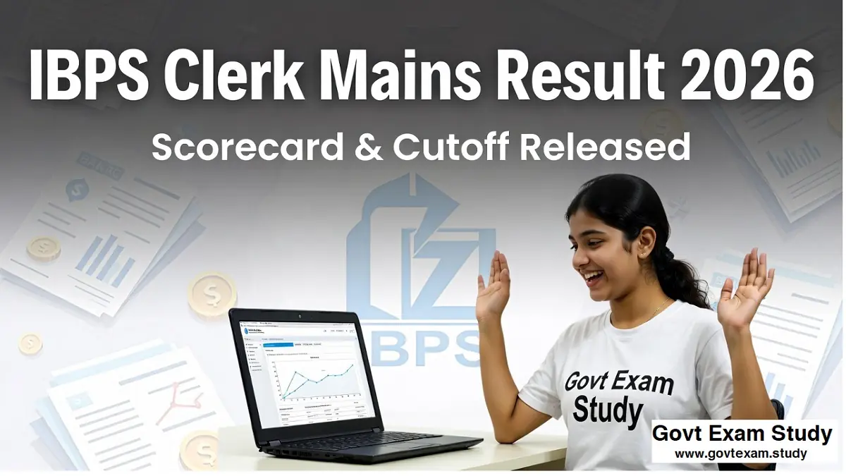 IBPS Clerk Mains Result 2026 CRP CSA XV Scorecard Cutoff Direct Link